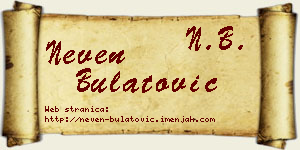 Neven Bulatović vizit kartica